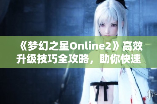 《梦幻之星Online2》高效升级技巧全攻略，助你快速成长之路