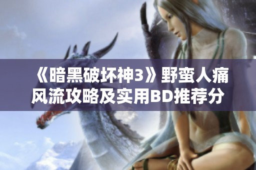 《暗黑破坏神3》野蛮人痛风流攻略及实用BD推荐分享