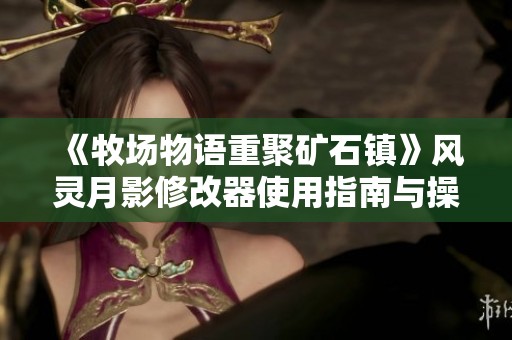 《牧场物语重聚矿石镇》风灵月影修改器使用指南与操作手册