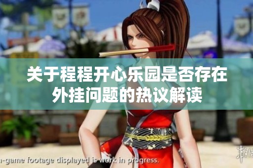 关于程程开心乐园是否存在外挂问题的热议解读