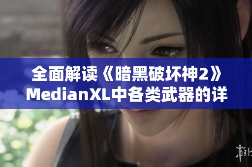 全面解读《暗黑破坏神2》MedianXL中各类武器的详细介绍和特色