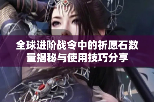 全球进阶战令中的祈愿石数量揭秘与使用技巧分享