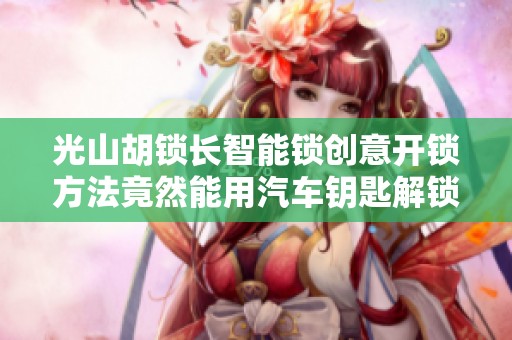 光山胡锁长智能锁创意开锁方法竟然能用汽车钥匙解锁