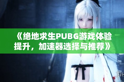 《绝地求生PUBG游戏体验提升，加速器选择与推荐》