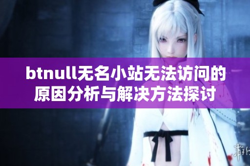 btnull无名小站无法访问的原因分析与解决方法探讨