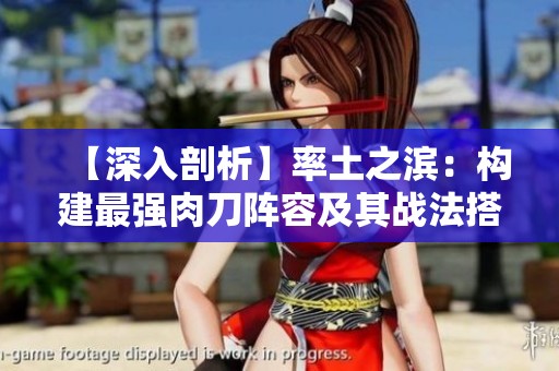 【深入剖析】率土之滨：构建最强肉刀阵容及其战法搭配技巧