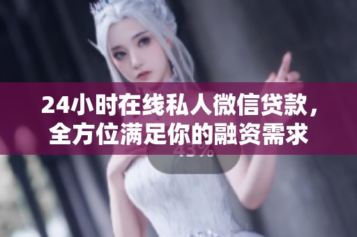 24小时在线私人微信贷款，全方位满足你的融资需求