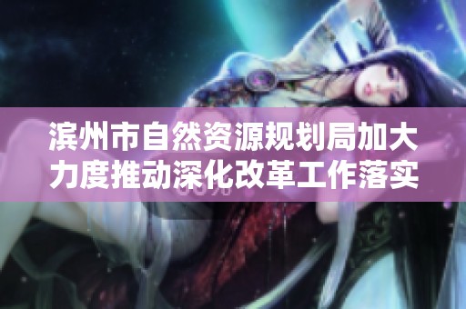 滨州市自然资源规划局加大力度推动深化改革工作落实