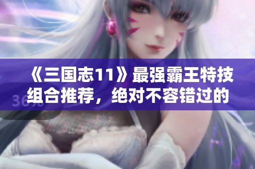 《三国志11》最强霸王特技组合推荐，绝对不容错过的四大英雄！