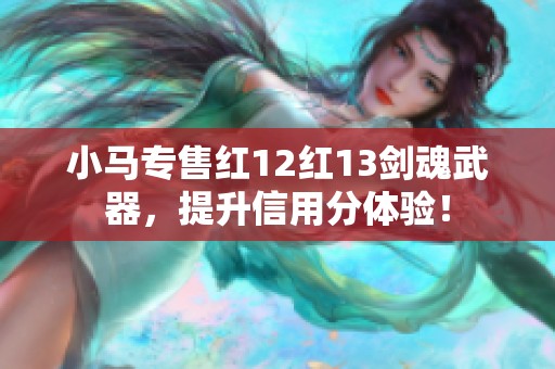 小马专售红12红13剑魂武器，提升信用分体验！
