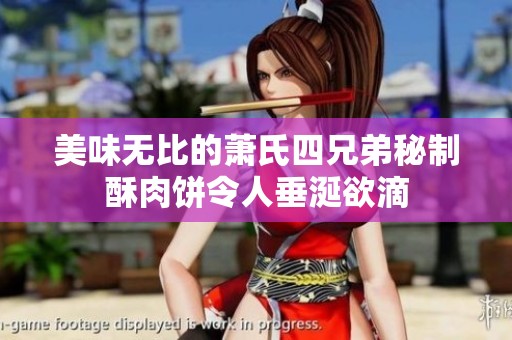 美味无比的萧氏四兄弟秘制酥肉饼令人垂涎欲滴