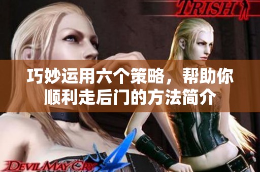 巧妙运用六个策略，帮助你顺利走后门的方法简介