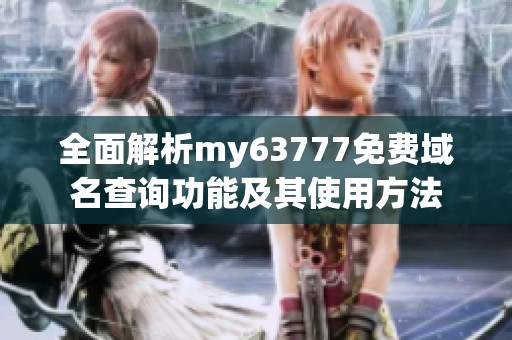 全面解析my63777免费域名查询功能及其使用方法