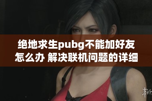 绝地求生pubg不能加好友怎么办 解决联机问题的详细指南