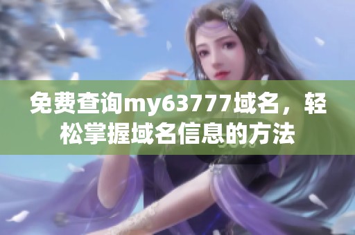 免费查询my63777域名，轻松掌握域名信息的方法