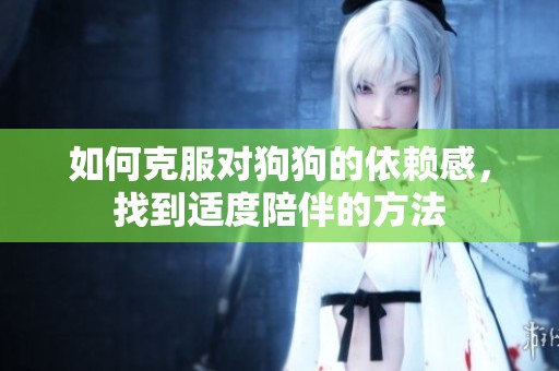 如何克服对狗狗的依赖感，找到适度陪伴的方法