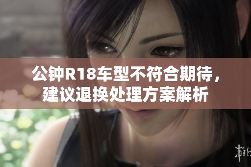 公钟R18车型不符合期待，建议退换处理方案解析