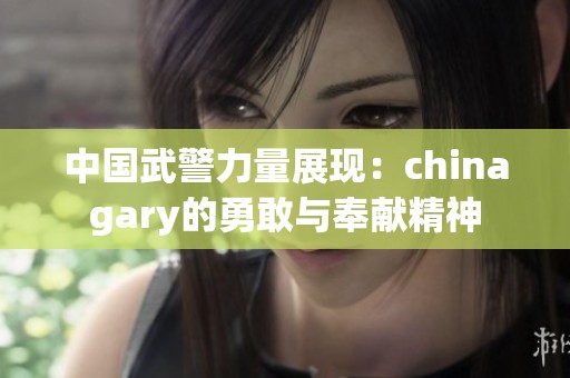 中国武警力量展现：chinagary的勇敢与奉献精神
