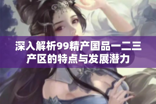 深入解析99精产国品一二三产区的特点与发展潜力