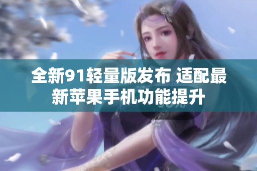 全新91轻量版发布 适配最新苹果手机功能提升