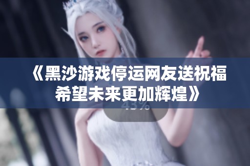 《黑沙游戏停运网友送祝福 希望未来更加辉煌》