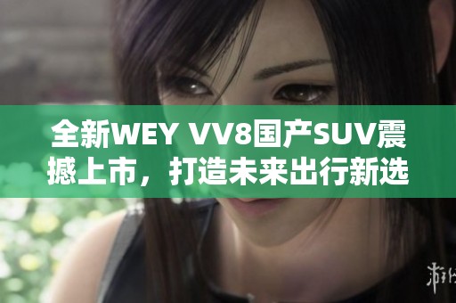 全新WEY VV8国产SUV震撼上市，打造未来出行新选择