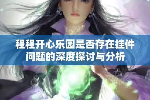 程程开心乐园是否存在挂件问题的深度探讨与分析