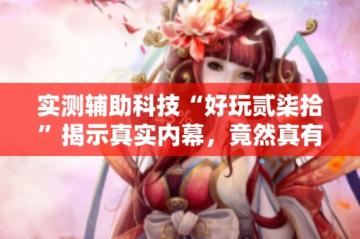 实测辅助科技“好玩贰柒拾”揭示真实内幕，竟然真有外挂存在！