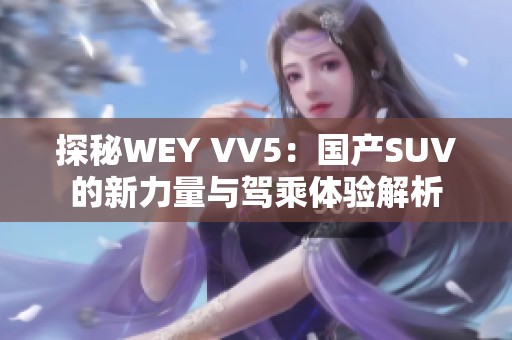 探秘WEY VV5：国产SUV的新力量与驾乘体验解析