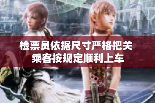 检票员依据尺寸严格把关 乘客按规定顺利上车