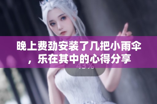 晚上费劲安装了几把小雨伞，乐在其中的心得分享