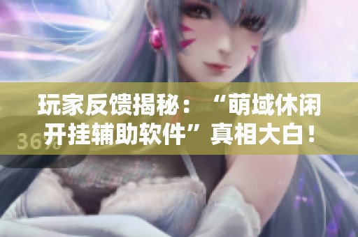 玩家反馈揭秘：“萌域休闲开挂辅助软件”真相大白！