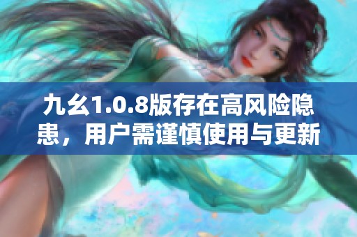 九幺1.0.8版存在高风险隐患，用户需谨慎使用与更新