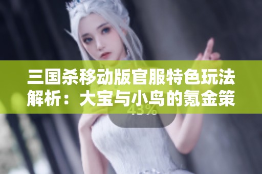 三国杀移动版官服特色玩法解析：大宝与小鸟的氪金策略分享