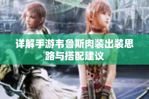 详解手游韦鲁斯肉装出装思路与搭配建议