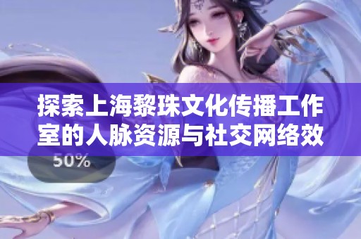 探索上海黎珠文化传播工作室的人脉资源与社交网络效果