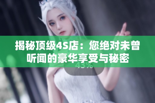 揭秘顶级4S店：您绝对未曾听闻的豪华享受与秘密