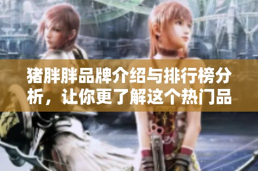 猪胖胖品牌介绍与排行榜分析，让你更了解这个热门品牌