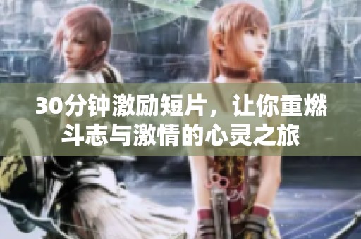 30分钟激励短片，让你重燃斗志与激情的心灵之旅