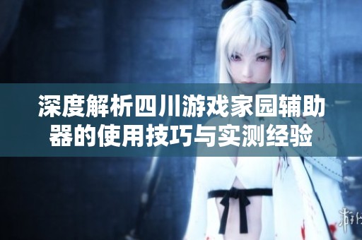 深度解析四川游戏家园辅助器的使用技巧与实测经验