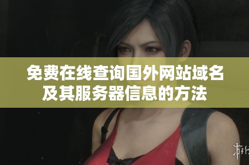 免费在线查询国外网站域名及其服务器信息的方法