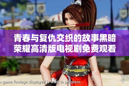 青春与复仇交织的故事黑暗荣耀高清版电视剧免费观看