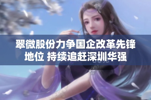 翠微股份力争国企改革先锋地位 持续追赶深圳华强