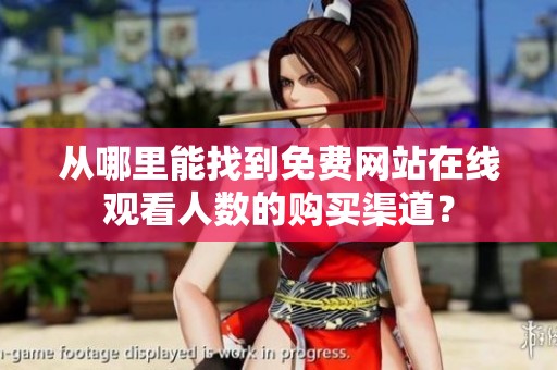 从哪里能找到免费网站在线观看人数的购买渠道？