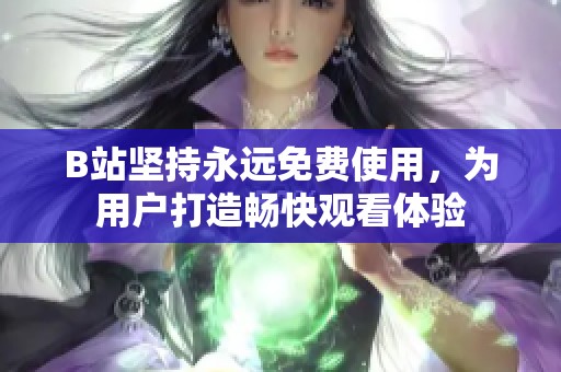 B站坚持永远免费使用，为用户打造畅快观看体验