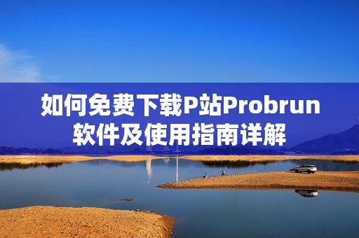 如何免费下载P站Probrun软件及使用指南详解