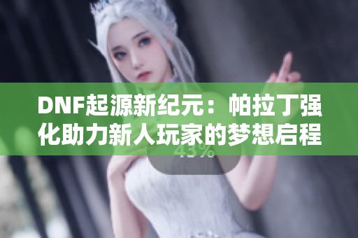 DNF起源新纪元：帕拉丁强化助力新人玩家的梦想启程