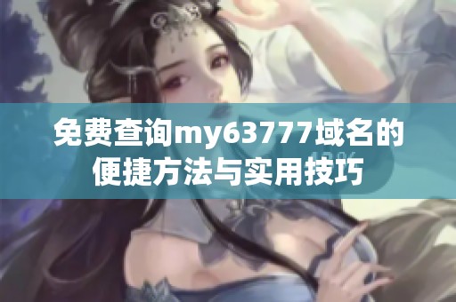 免费查询my63777域名的便捷方法与实用技巧