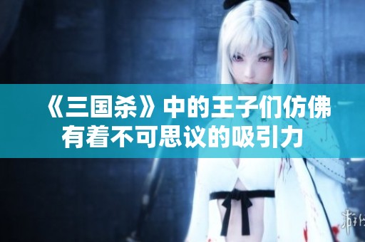 《三国杀》中的王子们仿佛有着不可思议的吸引力