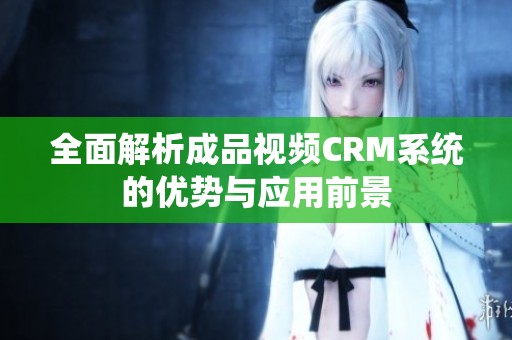 全面解析成品视频CRM系统的优势与应用前景